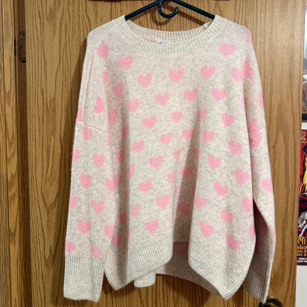 Heart pattern sweater